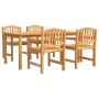 Juego de comedor para jardín 5 piezas madera maciza de teca de vidaXL, Conjuntos de jardín - Ref: Foro24-3157933, Precio: 789...