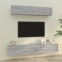 Set de muebles para TV 4 pzas madera contrachapada gris Sonoma en Muebles TV | Comprar online en Foru.es