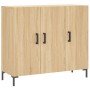 Aparador de madera de ingeniería roble Sonoma 90x34x80 cm de vidaXL, Aparadores - Ref: Foro24-828111, Precio: 92,37 €, Descue...