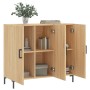 Aparador de madera de ingeniería roble Sonoma 90x34x80 cm de vidaXL, Aparadores - Ref: Foro24-828111, Precio: 92,37 €, Descue...