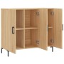 Aparador de madera de ingeniería roble Sonoma 90x34x80 cm de vidaXL, Aparadores - Ref: Foro24-828111, Precio: 92,37 €, Descue...