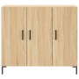 Aparador de madera de ingeniería roble Sonoma 90x34x80 cm de vidaXL, Aparadores - Ref: Foro24-828111, Precio: 92,37 €, Descue...