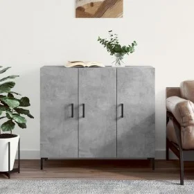Aparador de madera de ingeniería gris hormigón 90x34x80 cm de vidaXL, Aparadores - Ref: Foro24-828112, Precio: 88,50 €, Descu...