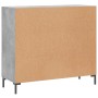 Aparador de madera de ingeniería gris hormigón 90x34x80 cm de vidaXL, Aparadores - Ref: Foro24-828112, Precio: 89,56 €, Descu...