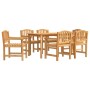 Juego de comedor de jardín 7 piezas madera maciza de teca de vidaXL, Conjuntos de jardín - Ref: Foro24-3157928, Precio: 948,0...