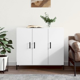 Aparador de madera de ingeniería blanco 90x34x80 cm de vidaXL, Aparadores - Ref: Foro24-828116, Precio: 104,87 €, Descuento: %
