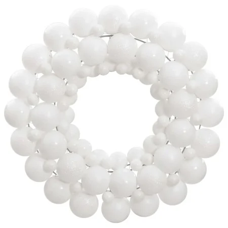 Corona de Navidad poliestireno blanca 45 cm de vidaXL, Adornos festivos - Ref: Foro24-356126, Precio: 18,61 €, Descuento: %