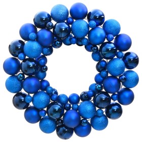 Corona de Navidad poliestireno azul 45 cm de vidaXL, Adornos festivos - Ref: Foro24-356129, Precio: 38,53 €, Descuento: %