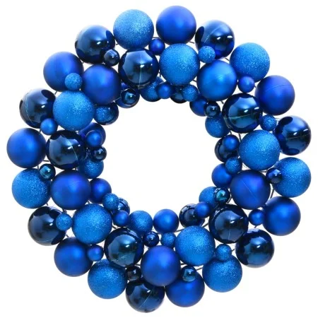 Corona de Navidad poliestireno azul 45 cm de vidaXL, Adornos festivos - Ref: Foro24-356129, Precio: 37,82 €, Descuento: %