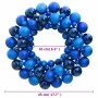 Corona de Navidad poliestireno azul 45 cm de vidaXL, Adornos festivos - Ref: Foro24-356129, Precio: 37,82 €, Descuento: %
