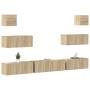 Set de muebles para TV 7 pzas madera contrachapada roble Sonoma en Muebles TV | Comprar online en Foru.es