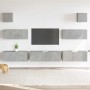 Set de muebles de TV 7 pzas madera contrachapada gris hormigón en Muebles TV | Comprar online en Foru.es
