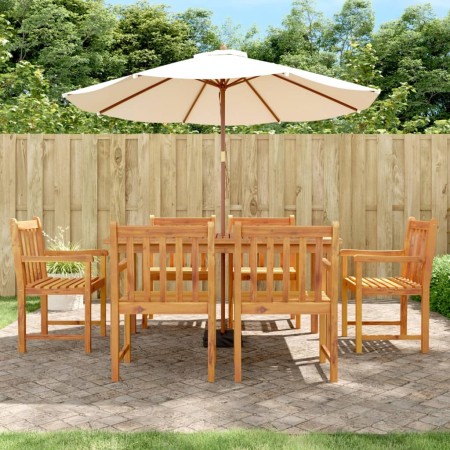 Juego de comedor para jardín 7 piezas madera maciza acacia de vidaXL, Conjuntos de jardín - Ref: Foro24-3206278, Precio: 704,...