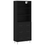 Aparador alto madera contrachapada negro 69,5x34x180 cm de vidaXL, Aparadores - Ref: Foro24-3189374, Precio: 167,74 €, Descue...