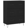 Aparador alto madera contrachapada negro 69,5x34x180 cm de vidaXL, Aparadores - Ref: Foro24-3189374, Precio: 167,74 €, Descue...