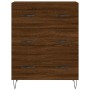 Aparador alto madera contrachapada marrón roble 69,5x34x180 cm de vidaXL, Aparadores - Ref: Foro24-3189380, Precio: 159,12 €,...