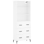 Aparador alto madera contrachapada blanco 69,5x34x180 cm de vidaXL, Aparadores - Ref: Foro24-3189381, Precio: 164,33 €, Descu...
