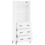 Aparador alto madera contrachapada blanco 69,5x34x180 cm de vidaXL, Aparadores - Ref: Foro24-3189381, Precio: 164,33 €, Descu...