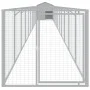 Caseta perro tejado acero galvanizado gris claro 117x1221x123cm de vidaXL, Casetas para perros - Ref: Foro24-3189068, Precio:...
