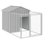 Caseta perro tejado acero galvanizado gris claro 117x1221x123cm de vidaXL, Casetas para perros - Ref: Foro24-3189068, Precio:...