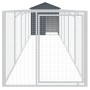 Caseta perros con tejado acero galvanizado gris 117x609x123 cm de vidaXL, Casetas para perros - Ref: Foro24-3189060, Precio: ...