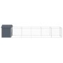 Caseta perros con tejado acero galvanizado gris 117x609x123 cm de vidaXL, Casetas para perros - Ref: Foro24-3189060, Precio: ...