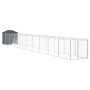 Caseta perros con tejado acero galvanizado gris 117x1017x123 cm de vidaXL, Casetas para perros - Ref: Foro24-3189062, Precio:...