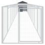 Caseta perros con tejado acero galvanizado gris 117x1017x123 cm de vidaXL, Casetas para perros - Ref: Foro24-3189062, Precio:...
