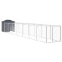 Caseta perros con tejado acero galvanizado gris 117x813x123 cm de vidaXL, Casetas para perros - Ref: Foro24-3189061, Precio: ...