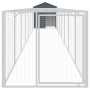 Caseta perros con tejado acero galvanizado gris 117x813x123 cm de vidaXL, Casetas para perros - Ref: Foro24-3189061, Precio: ...