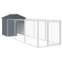 Caseta perros con tejado acero galvanizado gris 117x405x123 cm de vidaXL, Casetas para perros - Ref: Foro24-3189059, Precio: ...