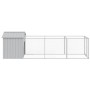 Caseta perros tejado acero galvanizado gris claro 117x405x123cm de vidaXL, Casetas para perros - Ref: Foro24-3189064, Precio:...