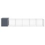 Caseta perros con corral acero galvanizado gris 110x609x110 cm de vidaXL, Casetas para perros - Ref: Foro24-3189080, Precio: ...