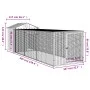 Gallinero con corral acero galvanizado gris 117x405x123 cm de vidaXL, Jaulas y habitáculos para animales pequeños - Ref: Foro...