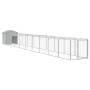 Caseta perro tejado acero galvanizado gris claro 117x1017x123cm de vidaXL, Casetas para perros - Ref: Foro24-3189067, Precio:...