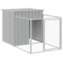Caseta perro corral acero galvanizado gris claro 110x1221x110cm de vidaXL, Casetas para perros - Ref: Foro24-3189088, Precio:...
