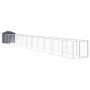 Caseta perros con tejado acero galvanizado gris 117x1221x123 cm de vidaXL, Casetas para perros - Ref: Foro24-3189063, Precio:...