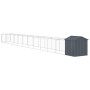 Caseta perros con tejado acero galvanizado gris 117x1221x123 cm de vidaXL, Casetas para perros - Ref: Foro24-3189063, Precio:...