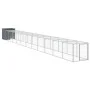 Gallinero con corral acero galvanizado gris 110x1221x110 cm de vidaXL, Jaulas y habitáculos para animales pequeños - Ref: For...