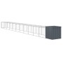 Gallinero con corral acero galvanizado gris 110x1221x110 cm de vidaXL, Jaulas y habitáculos para animales pequeños - Ref: For...