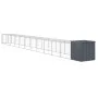 Gallinero con corral acero galvanizado gris 110x1221x110 cm de vidaXL, Jaulas y habitáculos para animales pequeños - Ref: For...