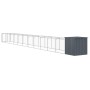 Caseta perros con corral acero galvanizado gris 110x1221x110 cm de vidaXL, Casetas para perros - Ref: Foro24-3189083, Precio:...