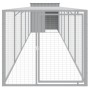 Gallinero con corral acero galvanizado gris claro 110x609x110cm de vidaXL, Jaulas y habitáculos para animales pequeños - Ref:...