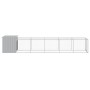 Gallinero con corral acero galvanizado gris claro 110x609x110cm de vidaXL, Jaulas y habitáculos para animales pequeños - Ref:...