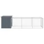 Gallinero con corral acero galvanizado gris 110x405x110 cm de vidaXL, Jaulas y habitáculos para animales pequeños - Ref: Foro...