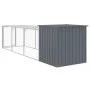Gallinero con corral acero galvanizado gris 110x405x110 cm de vidaXL, Jaulas y habitáculos para animales pequeños - Ref: Foro...