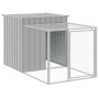 Gallinero y corral acero galvanizado gris claro 110x1017x110 cm de vidaXL, Jaulas y habitáculos para animales pequeños - Ref:...