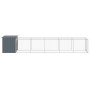 Gallinero con corral acero galvanizado gris 110x609x110 cm de vidaXL, Jaulas y habitáculos para animales pequeños - Ref: Foro...