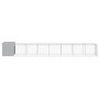 Gallinero con corral acero galvanizado gris claro 110x813x110cm de vidaXL, Jaulas y habitáculos para animales pequeños - Ref:...
