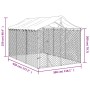 Perrera exterior con techo acero galvanizado plata 3x4,5x2,5 m de vidaXL, Casetas y cercados para perros - Ref: Foro24-319048...